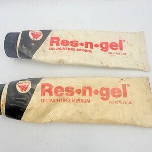 Weber Res-n-gel Oil Painting Medium Synthetic Resin Lot of 2 Tubes